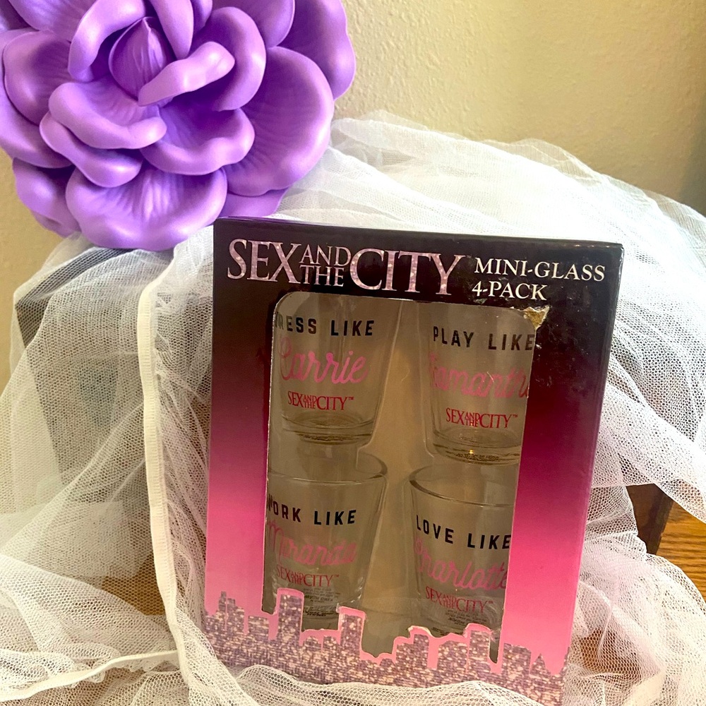 💋🏙️👠 SEX AND THE CITY Set of 4 Shot Glasses